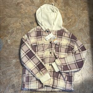 Plaid Womens Hoodie Jacket
